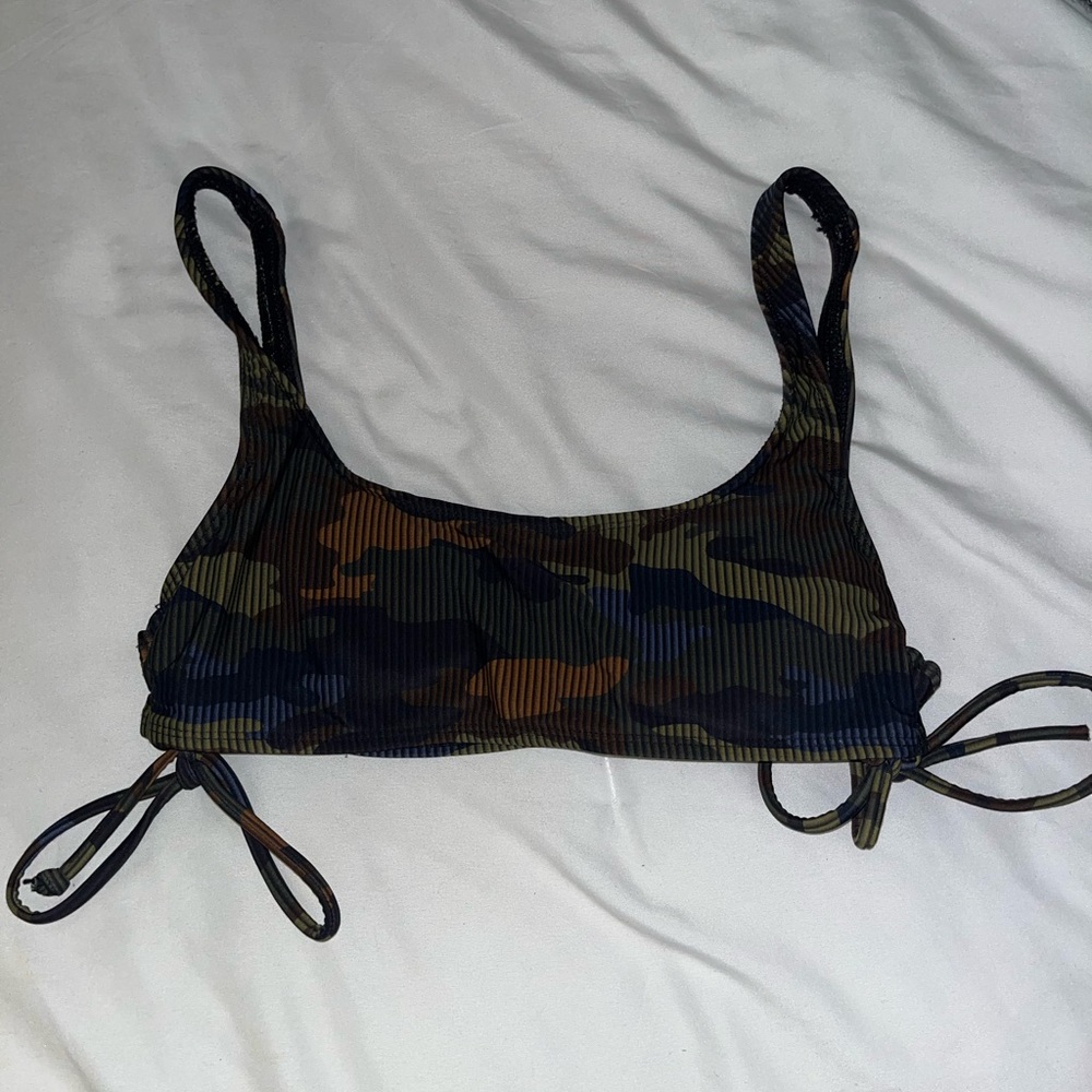 Camo Bikini Top, Size XS